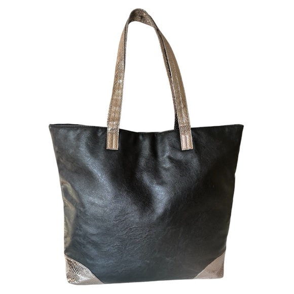 Jimmy Choo Parfums Black & Snake Print Faux Leather Tote Shoulder Bag! - Picture 9 of 11